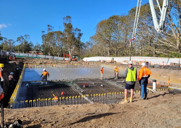 Winch pool concrete pour 2